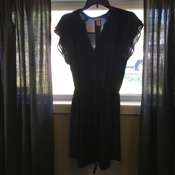 h&m black chiffon dress